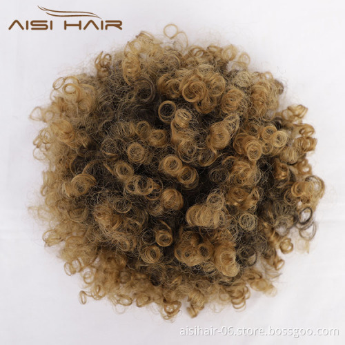 Aisi Hair Afro Puff Kinky Curly Hair Bun Ponytail Wrap Drawstring Multi Color Afro Curly Ponytail Hairpiece Hair Extensions